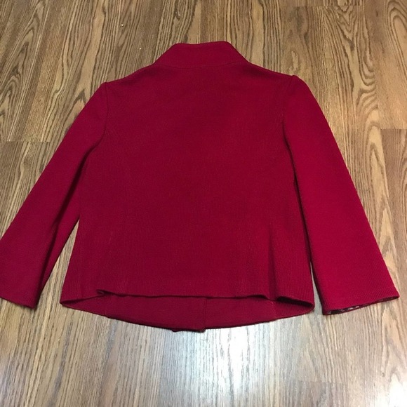 Red Women's Jacket by St. John - Picture 3 of 7